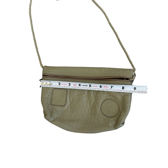 CARLOS FALCHI Vintage Taupe Leather The Buffalo Shoulder Bag - Picture 7 of 10